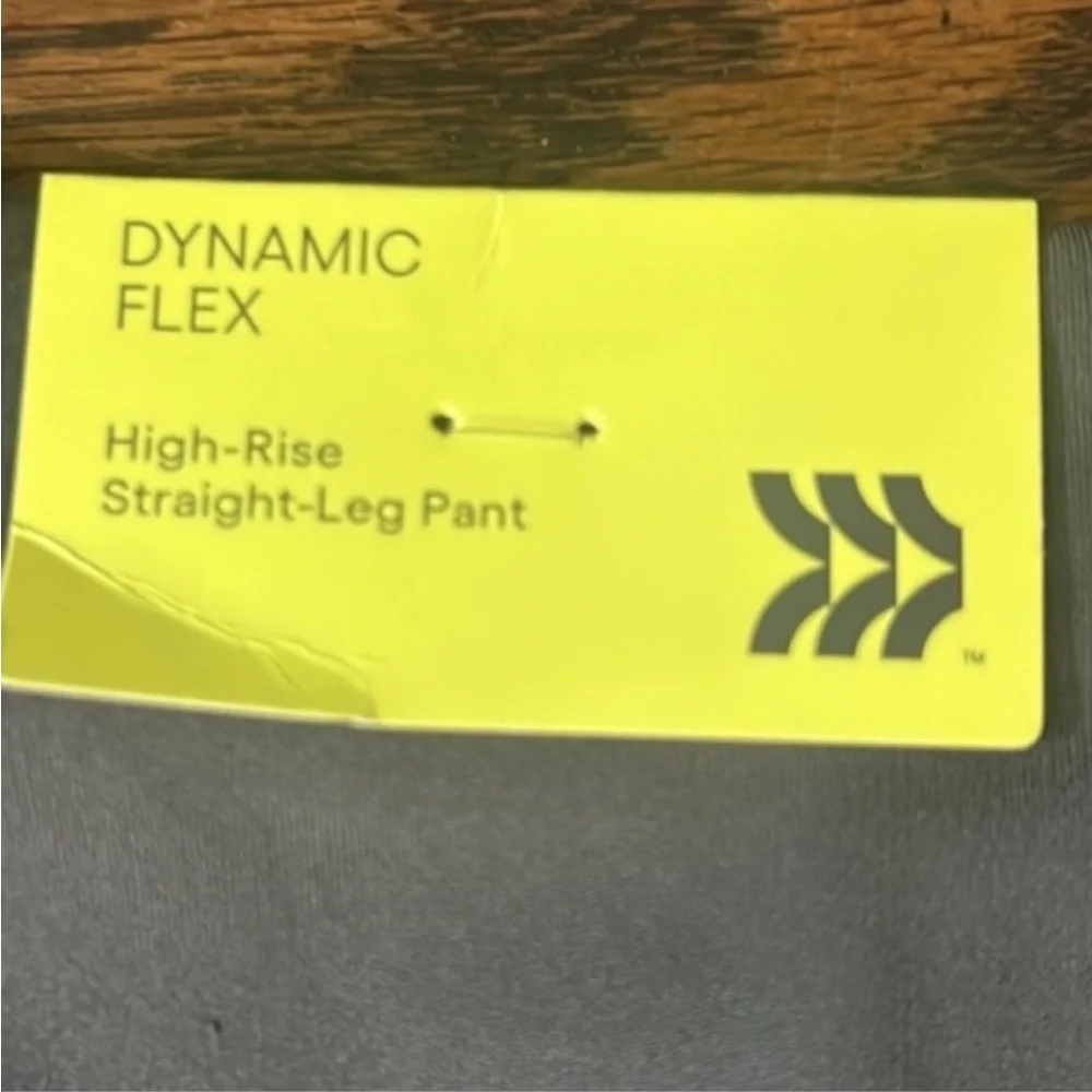 Gray High-Waisted Straight Leg Pants - Picture 4 of 4